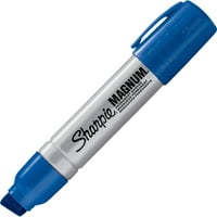 Sharpie Magnum Постоянен маркер Маркер Размер на точката - Стил на маркера на длето - Синьо мастило - сребърна алуминиева цев - всеки