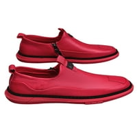 Gomelly Men's Flats Неплъзгащи се ежедневни маратонки за комфорт на обувки Леки мокасители Спорт Шофиране на обувки за ходене Червено 6.5