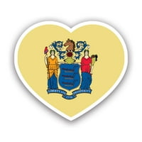 Стикер за сърце в Ню Джърси Декал - самозалепващ винил - устойчив на атмосферни влияния - Произведено в САЩ - NJ Love Hearts Pride Essied Born местен местен