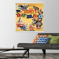 Disney Dumbo - Класически плакат за стена с един лист с дървена магнитна рамка, 22.375 34