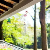 Броня 35 дълъг фламинго слънчев звън на вятър със сребърен скъпоценен двор градински двор за декорация на вътрешен двор