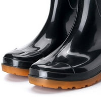 Maytalsoy Rainboots Пластмасови износени обувки Чист памучен памук удобни плоски цветни галоши ежедневно есен зимни черни обувки> 40