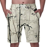 Kingque Men's Swim Trunk Length Boardshort Floral Printed, Men's Summer Fashion Casual Hawaiian Style