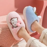 Sanrio родител-дете плюшени чехли Hello Kitty Anime Kawaii Kuromi Cinnamoroll Домашни памучни обувки Есен зима карикатура момиче меко