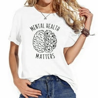 Психично Здраве Въпроси Човешки Мозък Графика Здраве Информираност Тениска