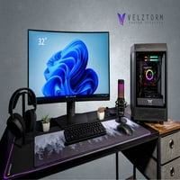 Velztorm Black Verti Gaming Custom Desktop
