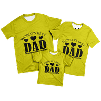 Мъжки риза тениска най-добрата татко някога буква Графичен цветен блок екипаж плюс размер ежедневно ежедневно облекло с къс ръкав облекло основно тънък годващ голям и висок