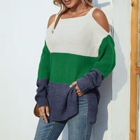 Есенни пуловери за жени Модерни годни пуловер Пуловер Ваканция Квадратно деколте Кардиган Пуловер Зелен L