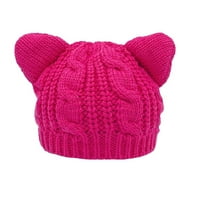 Leylayray Fashion Womens Unise Knit Winter Dest Cat Ears Knit топли шапки