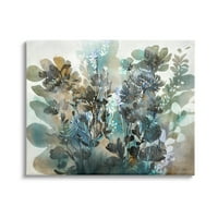 Припокриващи се цветни клончета за цветя модерни форми абстрактни живописни галерия опаковани платно за печат стена изкуство