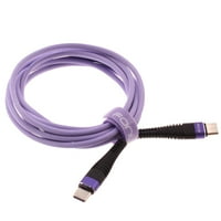 Purple 10ft PD кабел за Samsung Galaxy Xcover Pro Phone-Type-C до USB-C Бързо зарядно кабел Екстра дълъг проводник Z9q Съвместим с Galaxy Xcover Pro модел