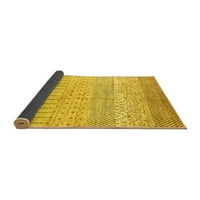 Ahgly Company Indoor Square Oriental Yellow Modern Area Rugs, 3 'квадрат