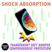 TalkingCase Slim Phone Case, съвместим за Motorola Edge, Flower Print, W Glass Screen Protector, леко тегло, гъвкав, Soft, USA