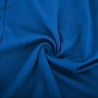 Йога дрехи за жени тренировка удобни панталони Дами свободни суитчъри солидни цветови модерни фитнес панталони еластични права с висока талия небрежно еластично синьо xl