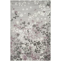 Adirondack Jermaine Floral Area Rug, светло сиво лилаво, 5'1 7'6