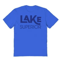 Езеро Superior Humor Графична тениска за памучен дървен въглен