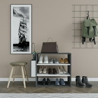 ADA Home Decor Мебели от мебели двойка антрацит бяла манила модерна багажник за обувки