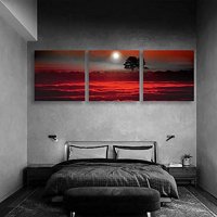 Стенско платно стено изкуство абстрактно облачно дърво Снимки Домашни декорации за стена за спалня хол Маслени картини Платно отпечатъци в рамка - 24 24 панели
