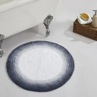 По -добри тенденции торент туфиран килим за мат за баня, памук, 30 кръг, сив
