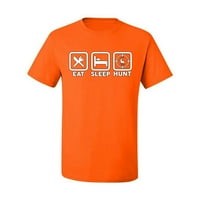 Яжте сън лов лов любител на любителя на подарък хумор Мъжки графична тениска, портокал, 3XL