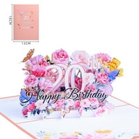 Честит рожден ден изскачаща картичка рожден ден 3D поздравителна картичка с плик