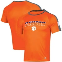 Мъжки Russell Athletic Orange Clemson Tigers Colorblocked Impact тениска Raglan