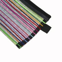 Найлонова мрежеста торбичка Rainbow Strips Pooth Cage с цип за козметични консумативи за грим и аксесоари за пътуване - черно