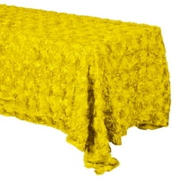 Сатенена Розетка 3д поп-нагоре флорална покривка ярко жълто