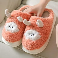 Жени мъже топли зимни пухкави къщи обувки модни сладки овце животно меки вътрешни чехли на открито