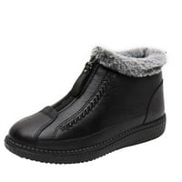 Женски плоски форми удобни снежни ботуши топла зимна лека водоустойчива на открито ежедневни обувки за пешеходки глезена обувка