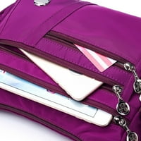 Toma Multi Pocket с по -голям капацитет водоустойчива найлонова чанта за рамо за жени