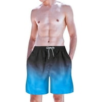 Мъжки модни ежедневни градиенти Цвят дантелени морски ваканционни къси панталони Плажни панталони мъже дълги плувни стволове дълъг бански костюм