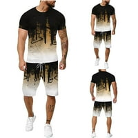 Мъжки плюс размер ризи Просвещение Мъжки моден ежедневен костюм 3D цифров печат тениска