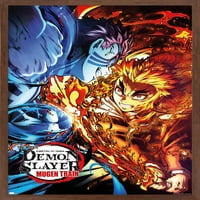 Demon Slayer: Mugen Train - срещу един плакат за стена на листа, 14.725 22.375 рамки