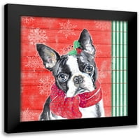 Pinto, Patricia Black Modern Framed Museum Art Print, озаглавен - Holiday Puppy II