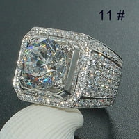 Lroplie пръстени за жени момичета мъже луксозни бижута аксесоари Брилянтни естествени бяла сапфир ди пръстен подаръци