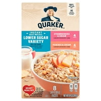 Quaker Незабавен овесени ядки с ниско захар и крем сорт, 8. Оз