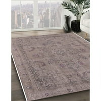 Ahgly Company Indoor Square Modern Modern Mauve Taupe Purple Oriental Area Rugs, 7 'квадрат