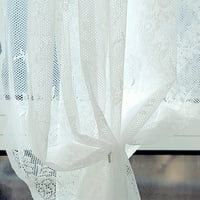wofedyo душ завеса за цветя чиста завеса тюл прозорци лечение voile драпиране вален панел плат за тъкани за хол бяло 31*24*3