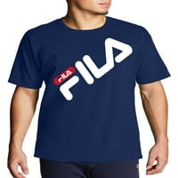 Фила Мъжко голямо и високо диагонално лого тениска с къс ръкав, Размери ХЛТ-6ХЛ