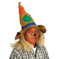 Beistle of Brown and Blue Toiched Плашило Хелоуин Парти шапки Аксесоар за костюми - един размер