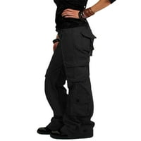 Nokiwiqis женски панталони с панталони с висока талия на открито работни панталони готически направо широк крак винтидж панталони S-2xl