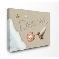 Ступел дома декор колекция мечта написана в пясък с морски звезди пясък долар и раковина Колибри платно стена изкуство
