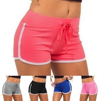 Жени с висока талия къси панталони летни панталони спортни панталони йога панталони плюс размер