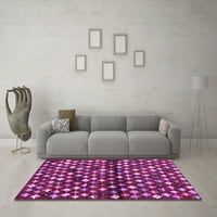 Ahgly Company Indoor Rectangle Abstract Purple Contemporary Area Rugs, 8 '12'