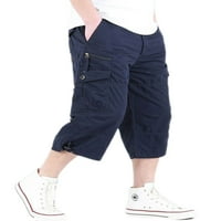 Вогеле Мъжки Панталони средна талия долнища ластик спортни шезлонги ежедневни тъмносини 5хл