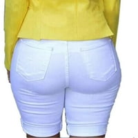 гамаши на shpwfbe за жени еластични дупки панталони разкъсани къси унищожени дънкови дънки за къси панталони