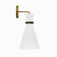 Modway Starlight 1-Light Stall Sconce в бял сатен месинг