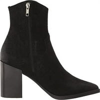Стив Мадън Кейт черен крок блок пета на върха на пръсти на модни ботуши на глезена