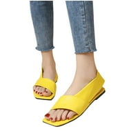 Boho Slide Sandals for Women Girls Drady Now Celge Sandal Небрежен отворен пръст плоски сандали Лятен плаж Плъзгане на сандали Платформа сандали